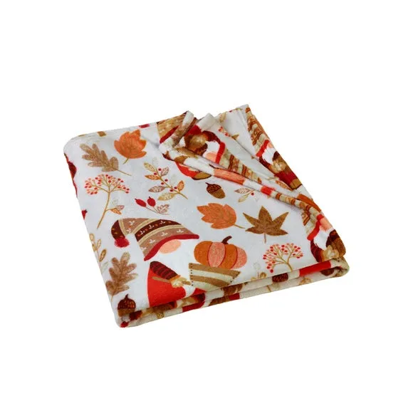 Catherine Lansfield Woodland Gnomes Throw Blanket 130cm x 170cm 4