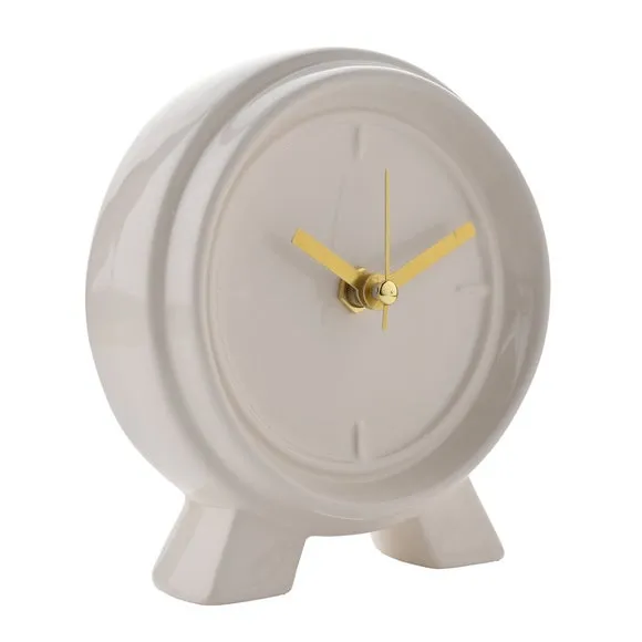 Interval Ceramic Round Mantel Clock 3