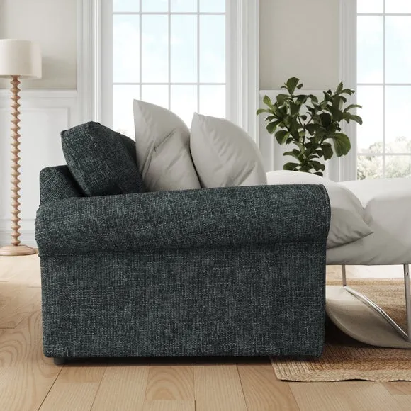 Flori Chunky Chenille 2 Seater Sofa Bed 2