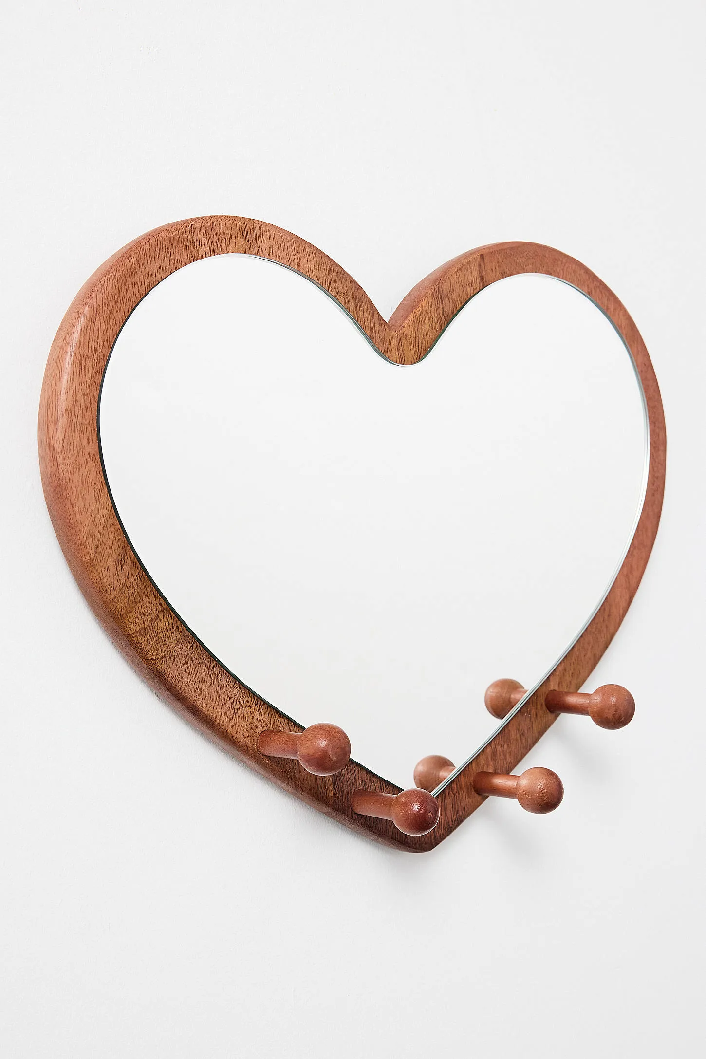 Heart Mirror Hook - Brown 3