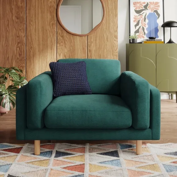 Newton Luxe Chenille Snuggle Chair 1