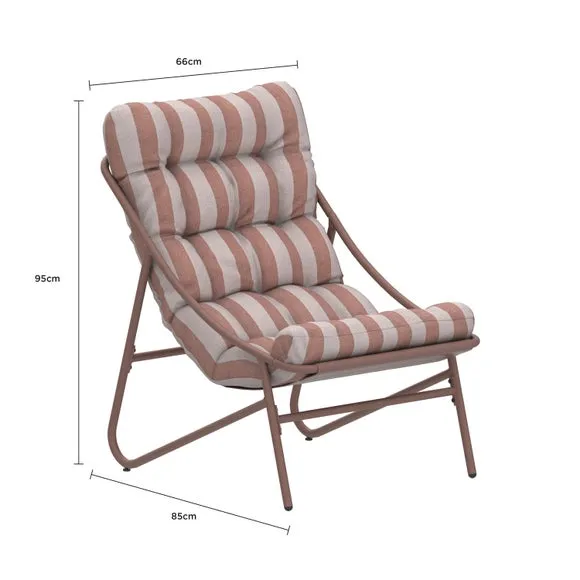 Stripe Cushion Bistro Set 6