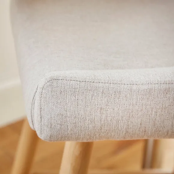 Montreal Bar Stool, Natural Fabric 2