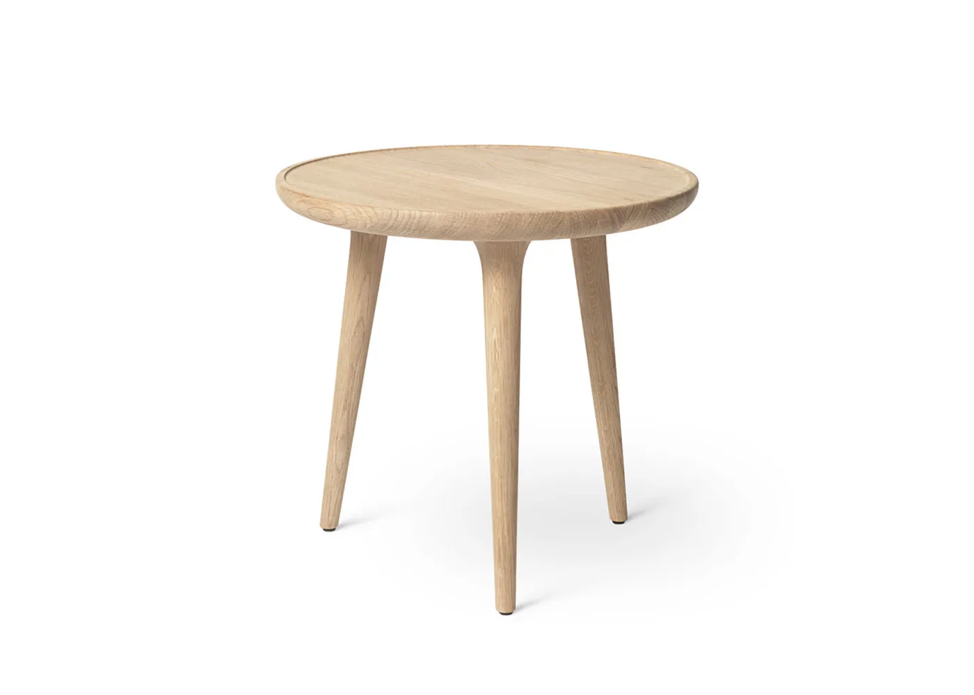 Mater Accent Side Table White Matt Lacquered Oak Small W45 x H42 1