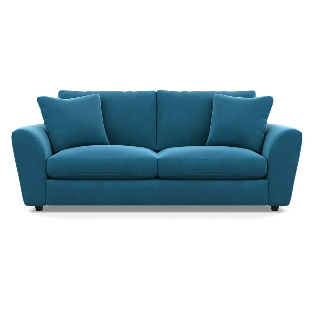 Heal's Snooze 4 Seater Sofa Smart Velvet Ocean Black Feet 1