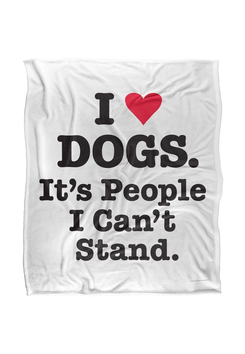 Ephemera I Heart Dogs Silky Touch Super Soft Throw Blanket 152 X 127 cm in White