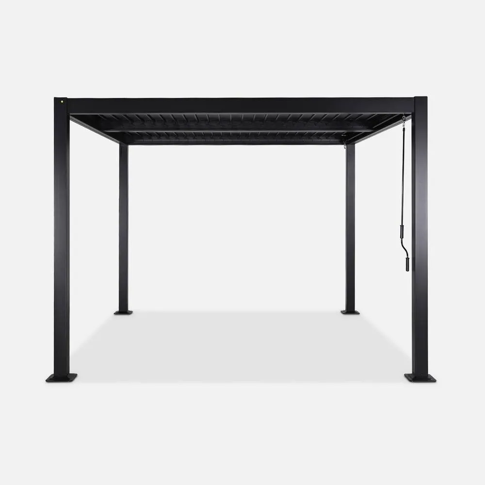 sweeek Louvered Pergola Aluminium & Steel 3 X 3m in Black 2
