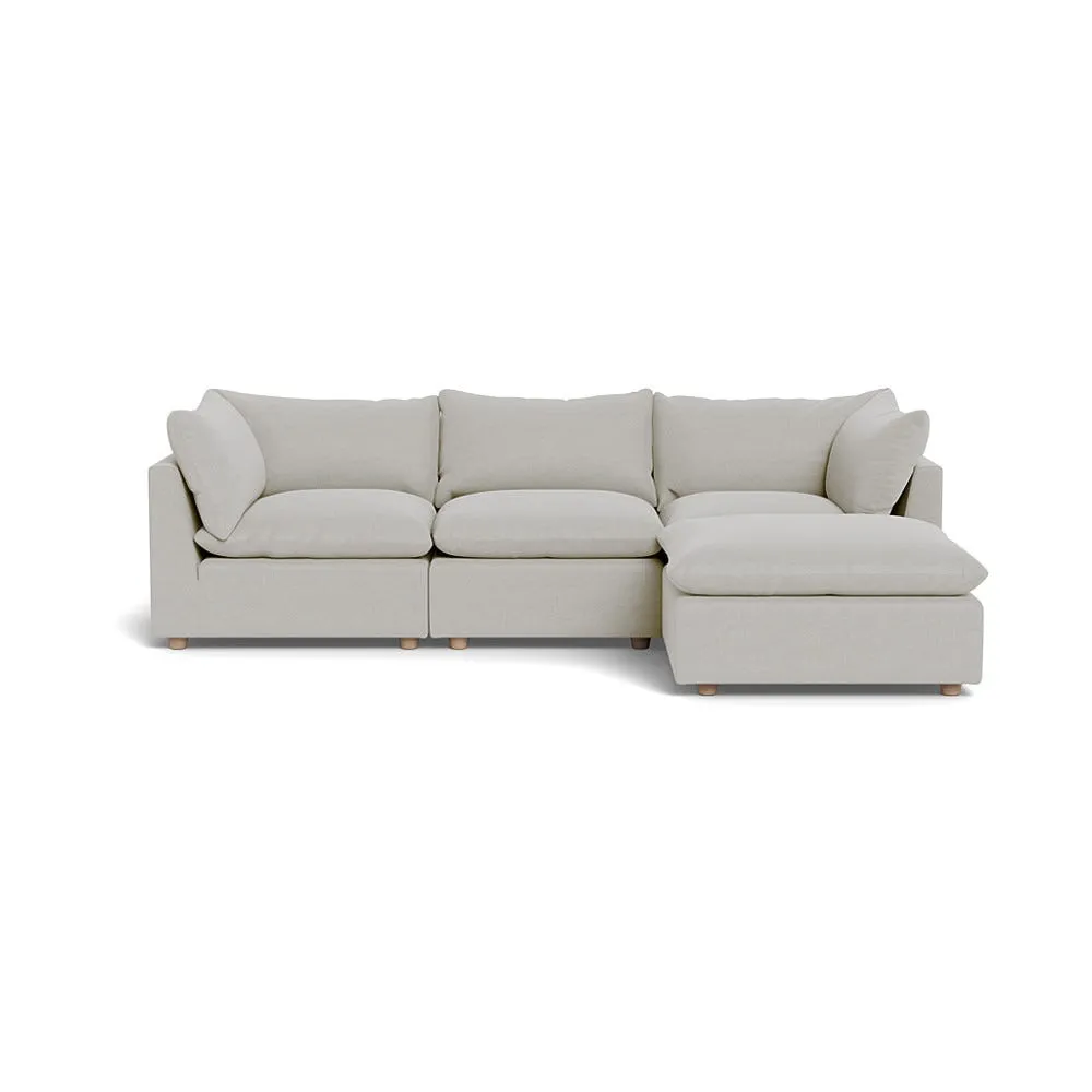 Heal's Astrid Right Hand Facing Corner Sofa Capelo Linen-Cotton Sea Salt Natural Beech Feet 1