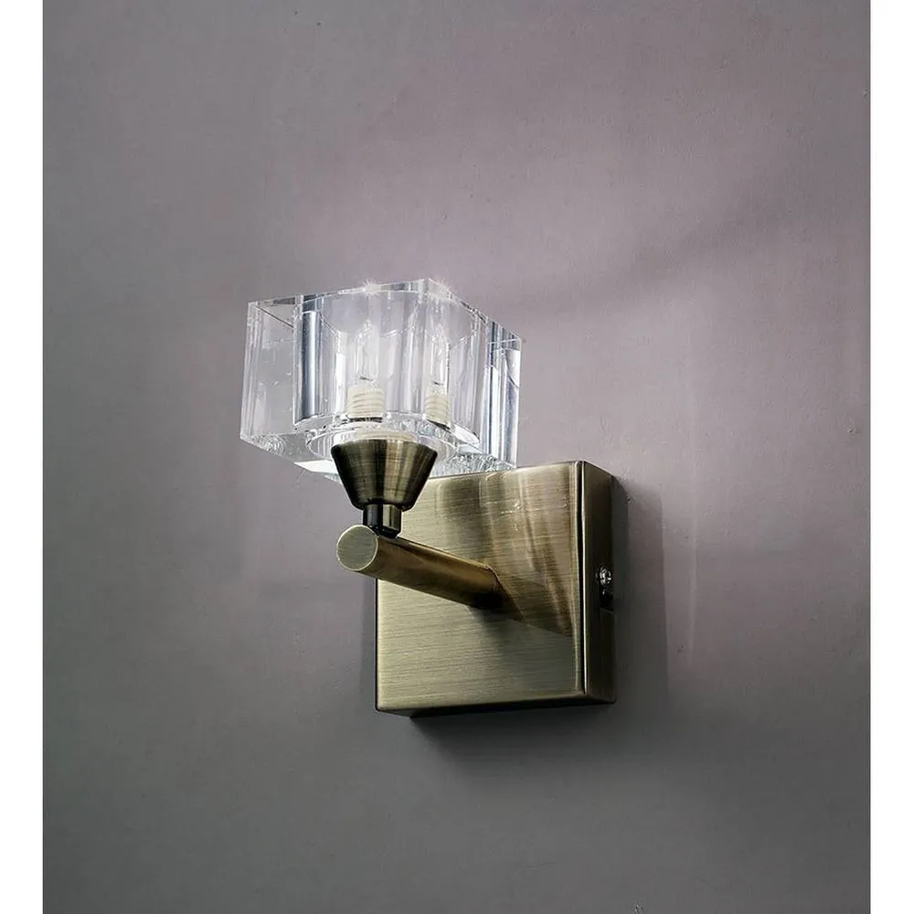 Netlighting Cuadrax Wall 1 Light G9 Antique Brass in Bronze 2