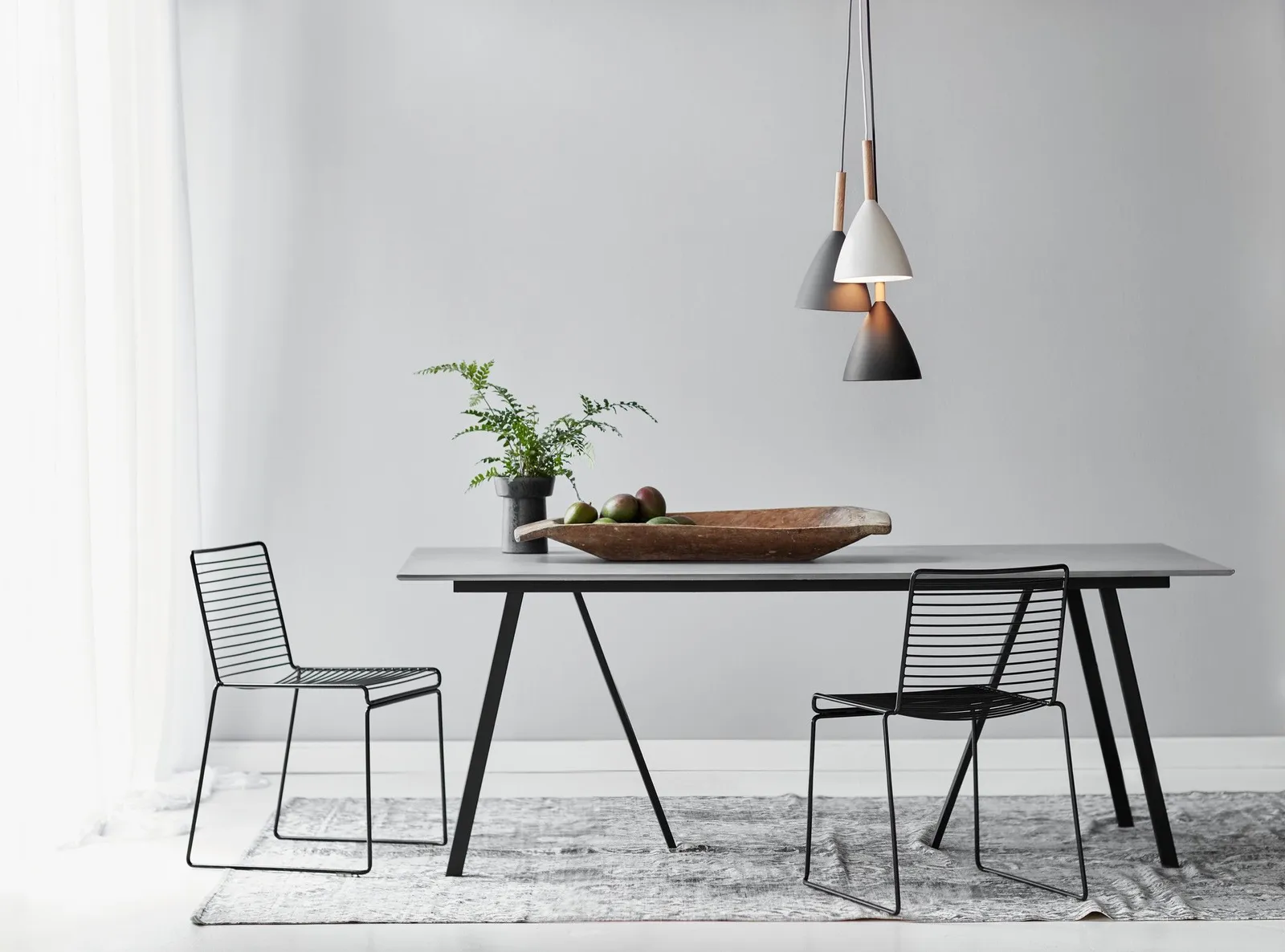 Nordlux Pure Grey Metal Dining Room E27 4
