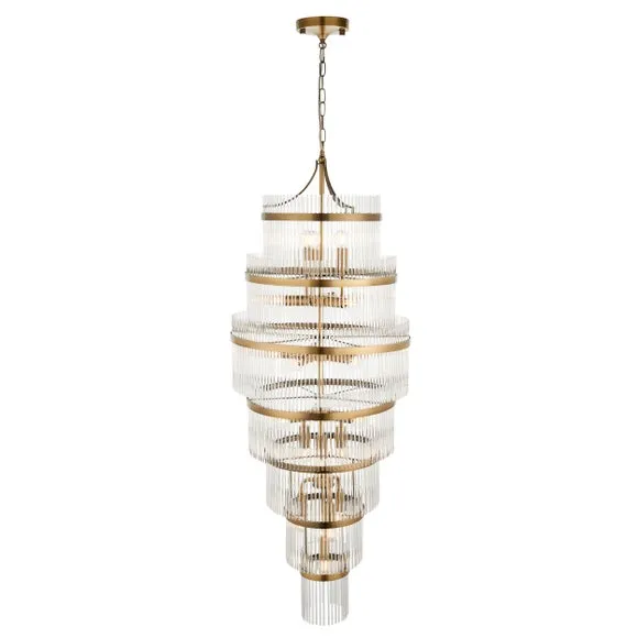 Vogue Langdon Grand Art Deco 21 Light Adjustable Chandelier 5