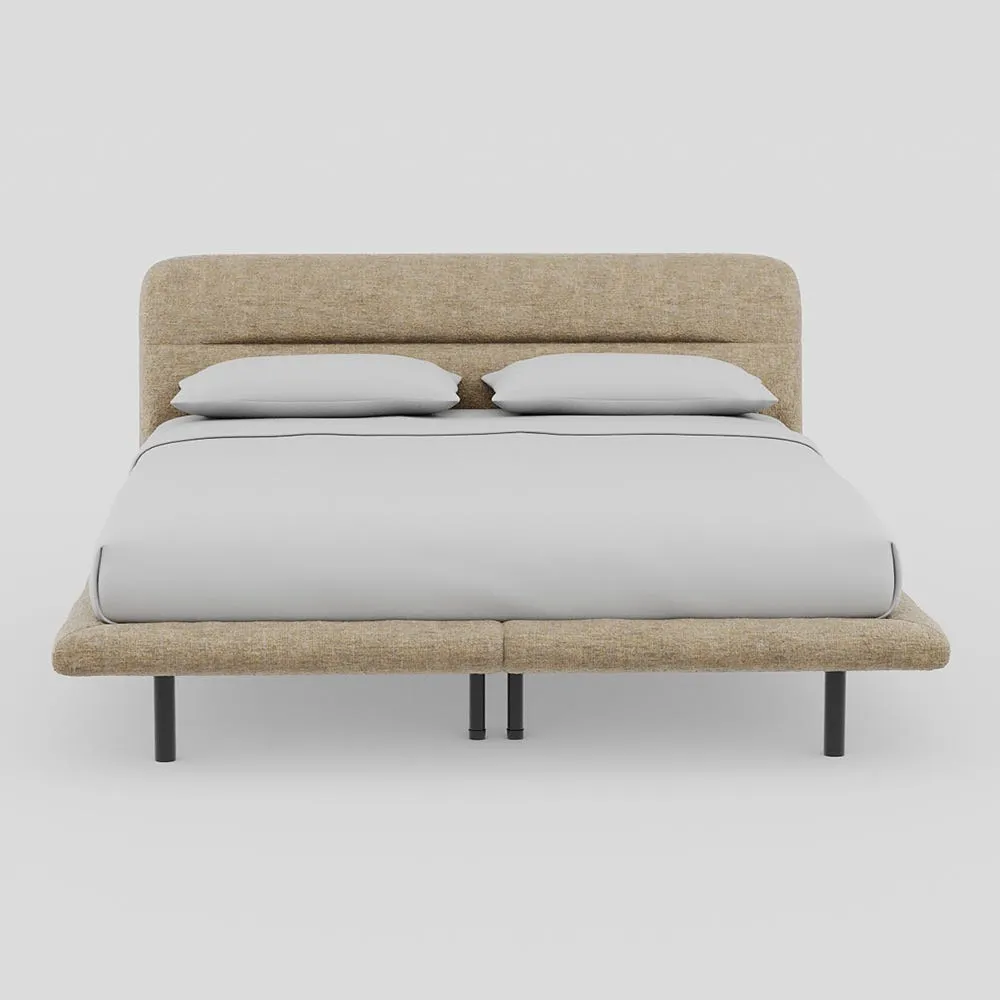 Heal's Gia Bed Super King NOVA VELLUTO Almond Slats, Black Feet 1