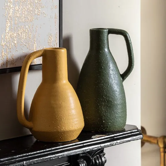 Crossland Grove Pantin Ceramic Vase Olive H250Mm, Green 6