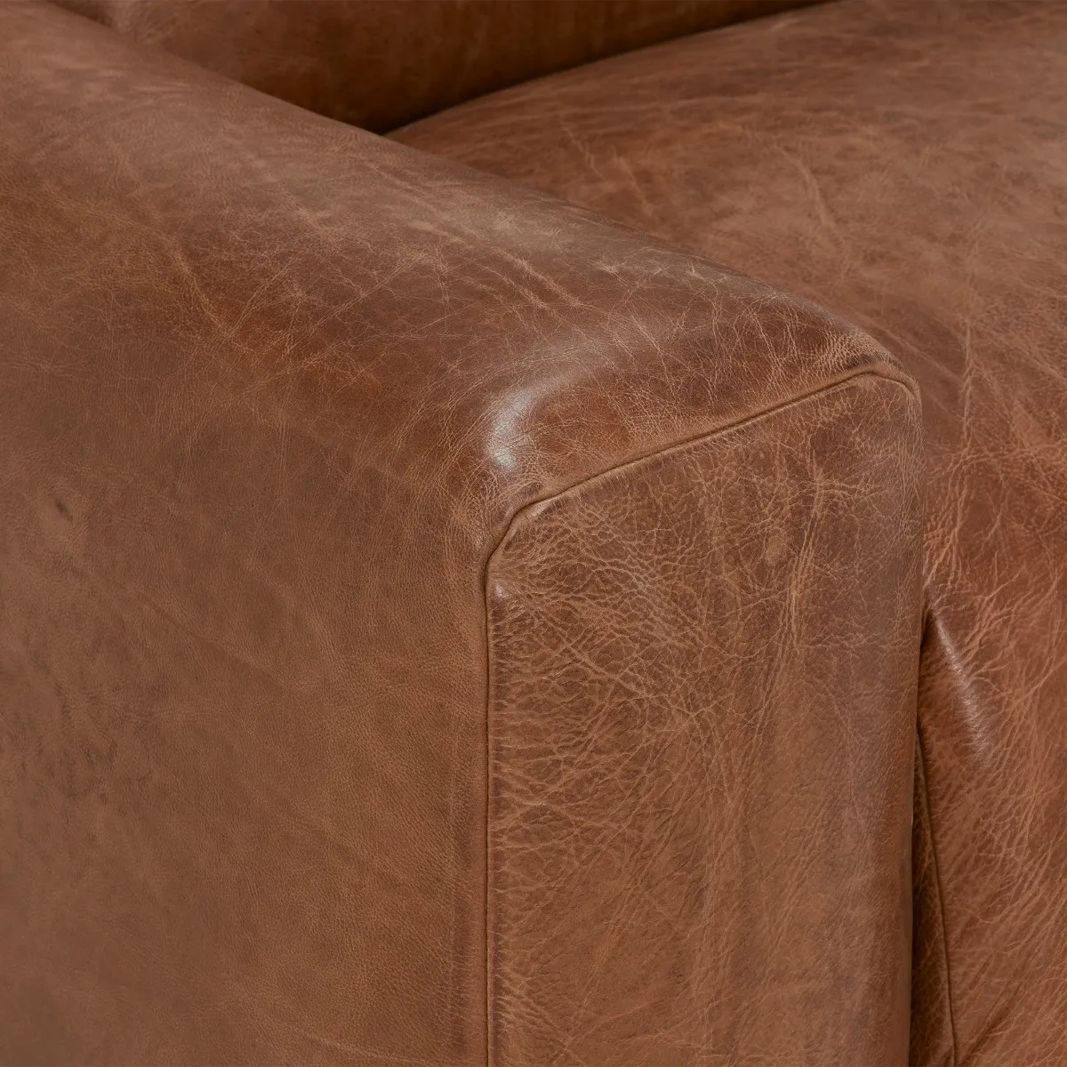 Timothy Oulton Pudgie Sofa 1 Seater, Brown Leather | Barker & Stonehouse 6