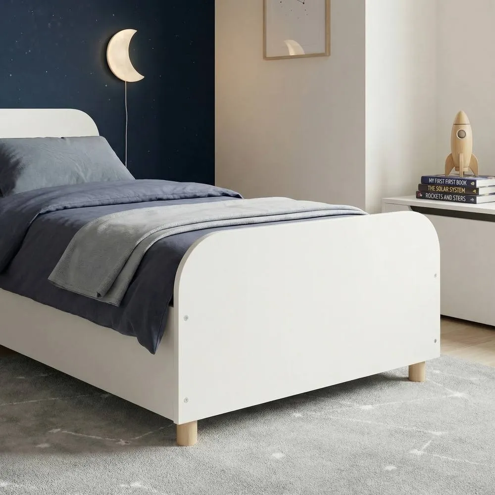 Nöa and Nani Agnes Single Gas Lift Ottoman Bed with Storage in White 3