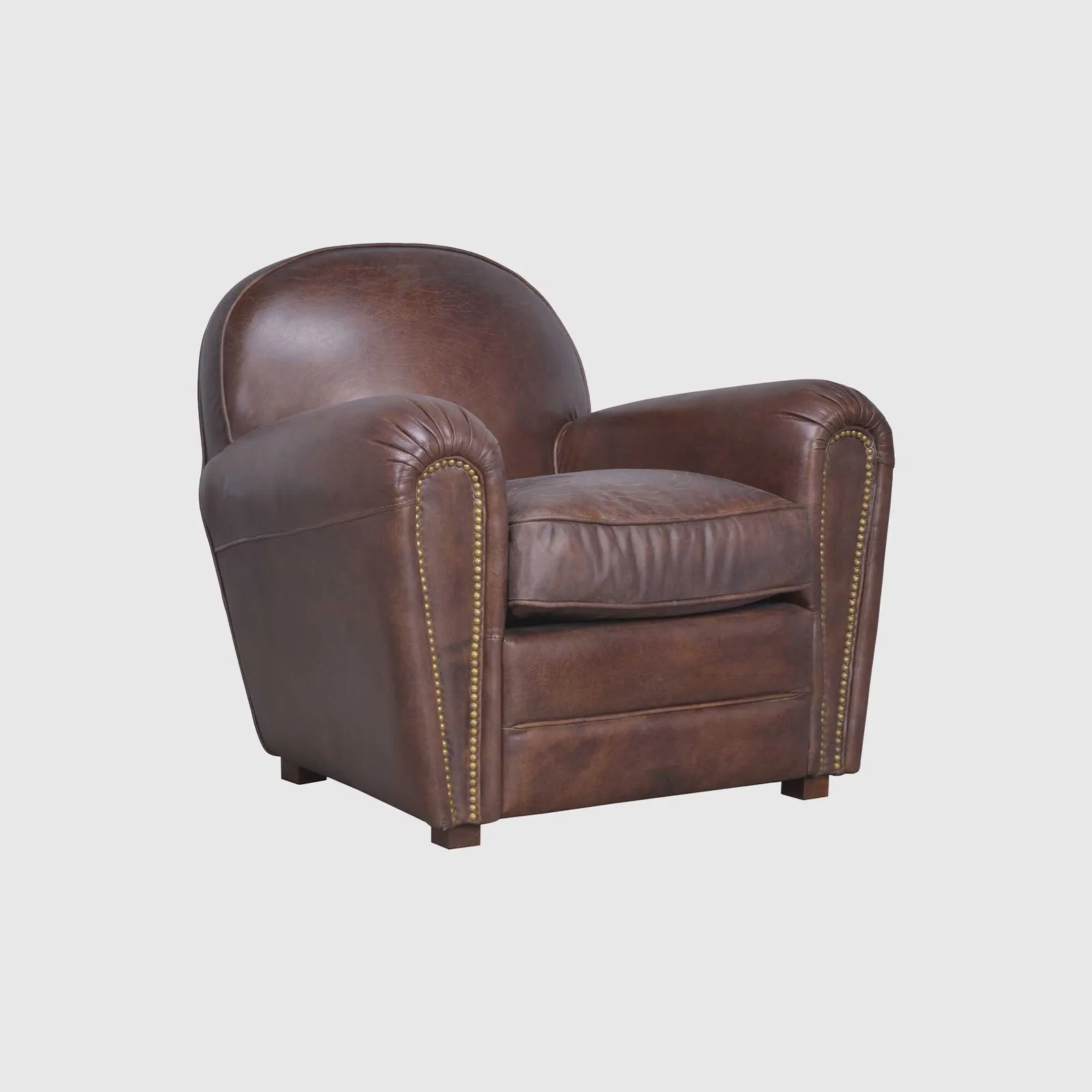 Bermondsey Armchair, Brown Leather | Barker & Stonehouse
