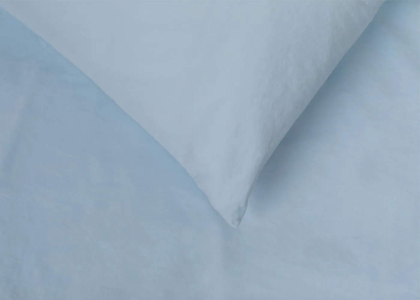 Heal's Washed Cotton Sky Blue Fitted Sheet Single
