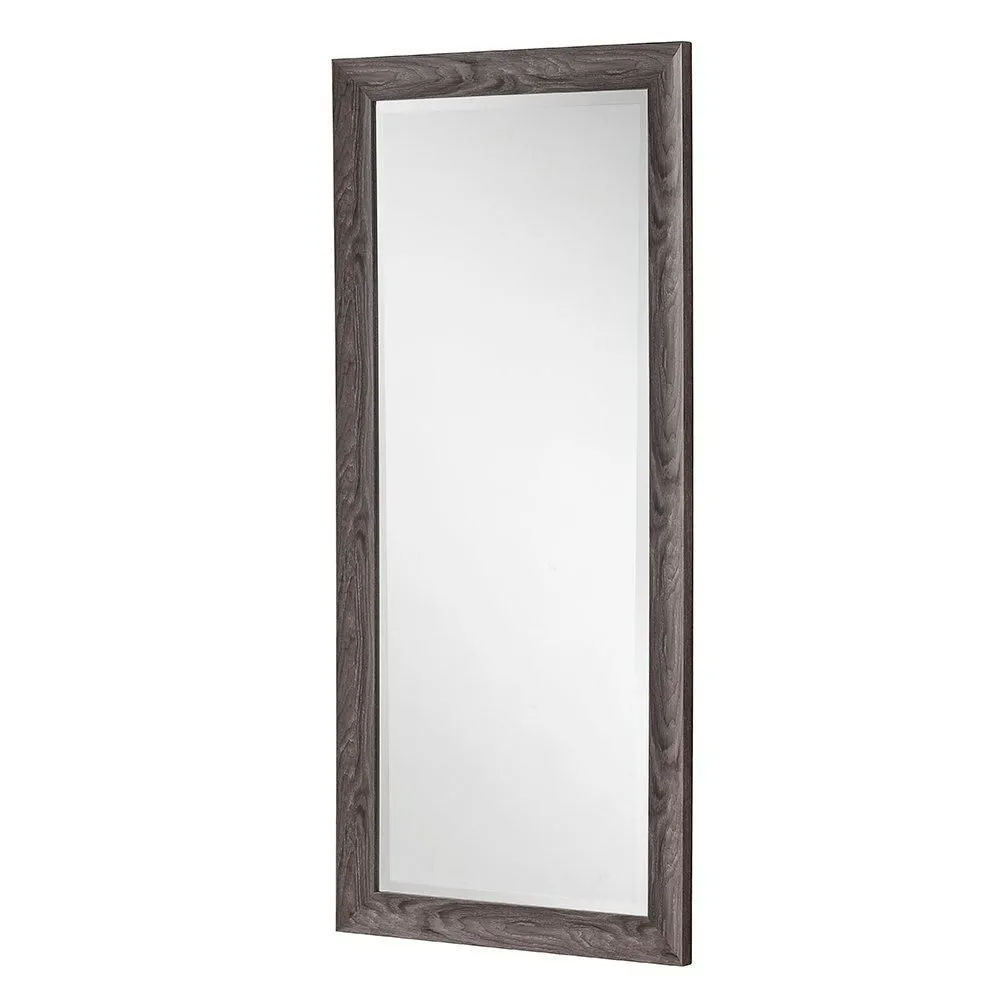 Yearn Mirrors Rustic Grey Wood Effect Scooped Framed Mirror 167.5x76cm in Pale Green 3
