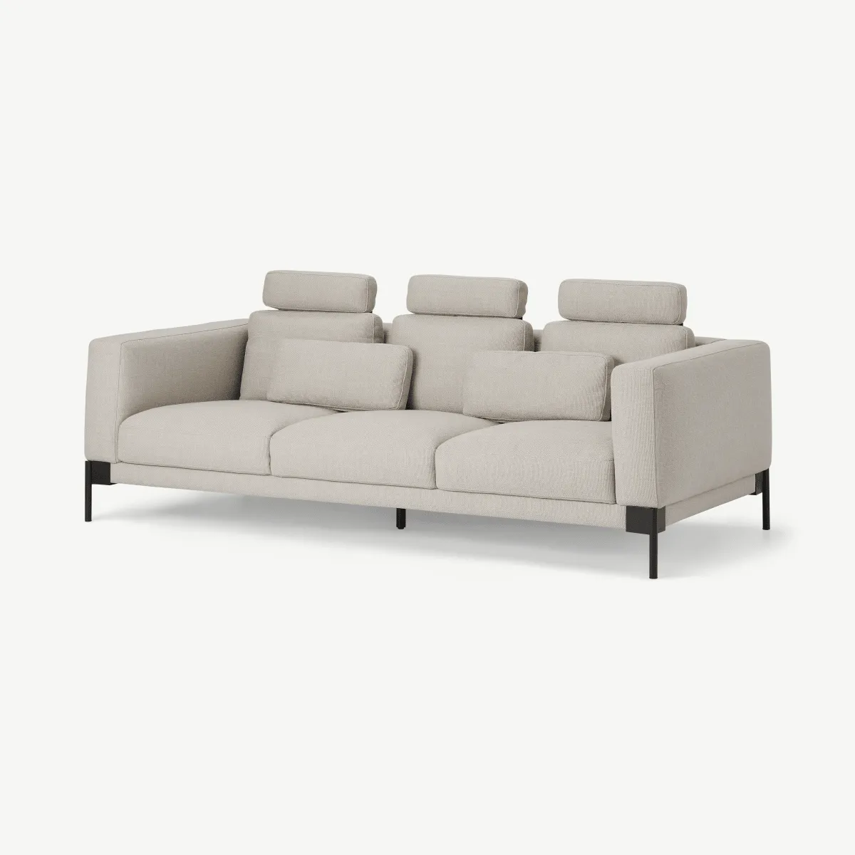 Daxton 3 Seater Sofa, Oat Weave Fabric