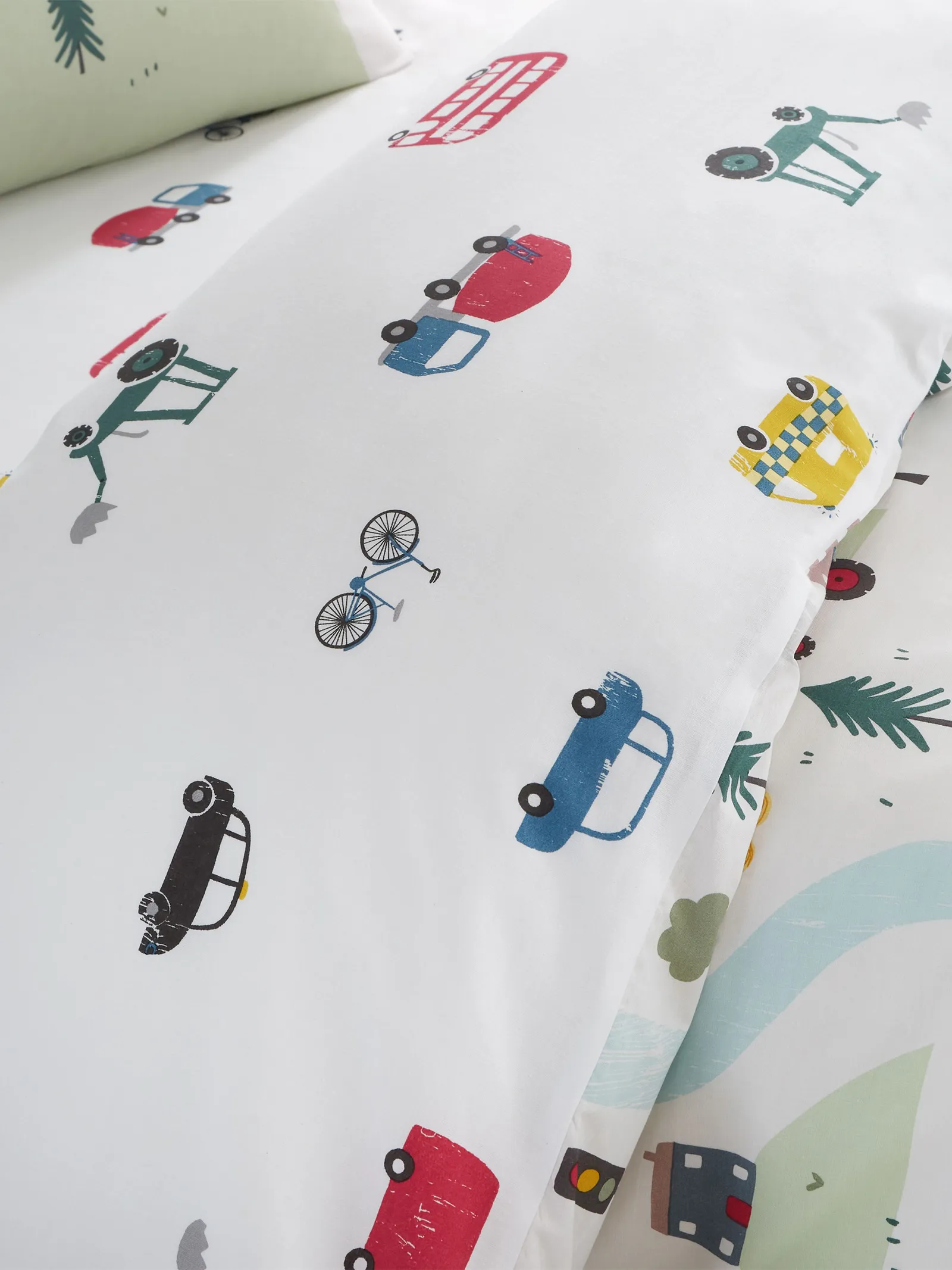Bianca 'Transport' Cotton Duvet Cover Set in White 4