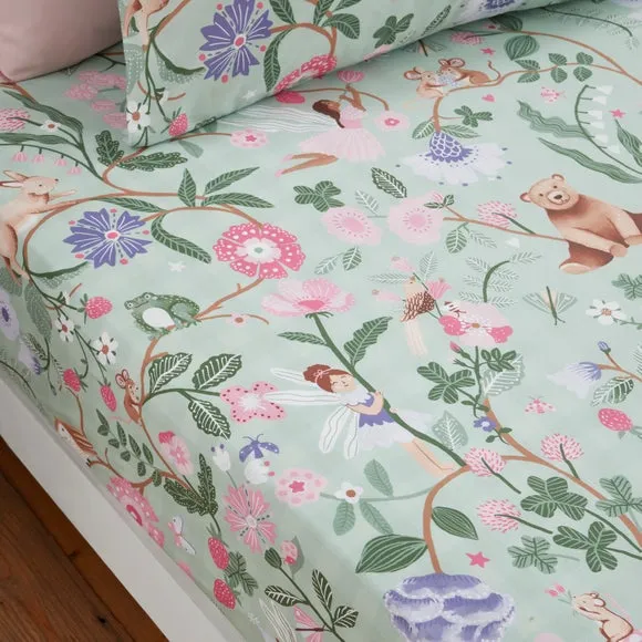 Set of 2 Whimsical Woods Cotton Fitted Bed Sheets 1