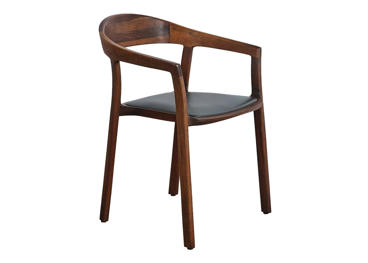 Artisan Tara Dining Chair Natural Oiled EU Walnut Zenith Leather Grey 9032
