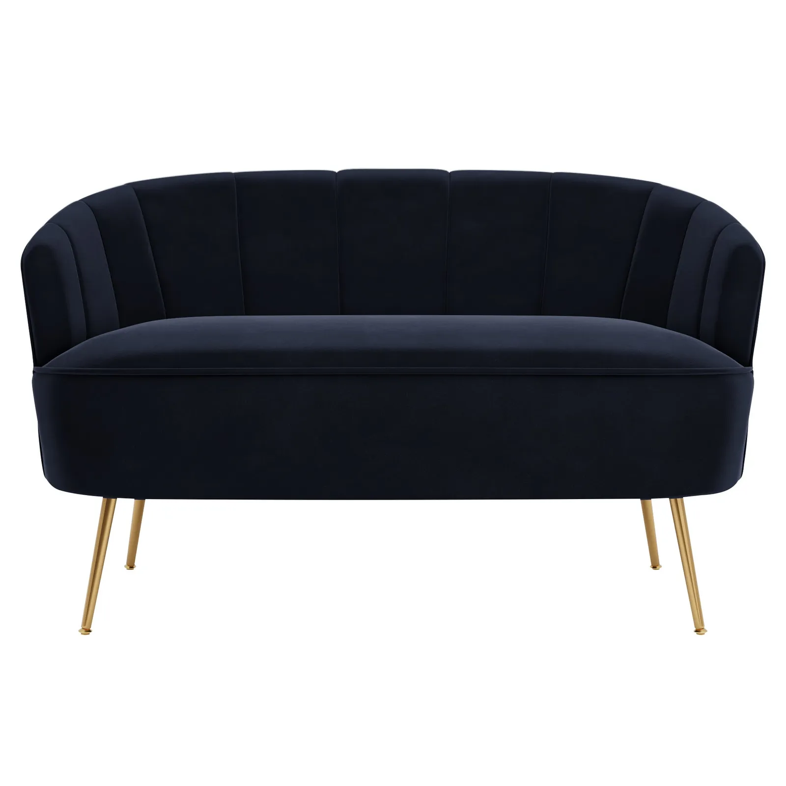 Matilda Velvet Two Seater Sofa Navy Blue