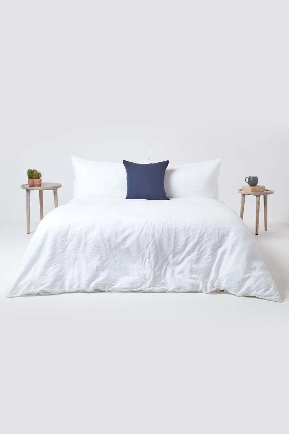Homescapes European Linen Pillowcase, 60 x 60 cm in Navy 5