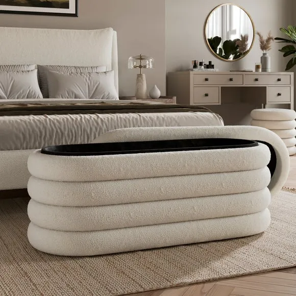 Murray Storage Ottoman, Sherpa 2