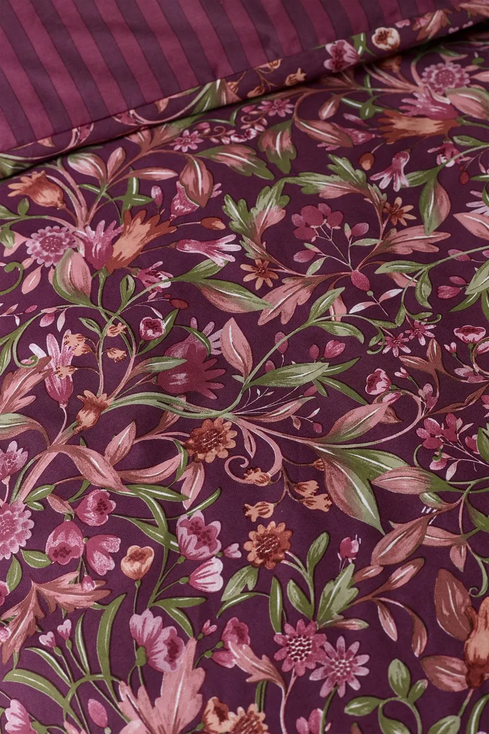 Catherine Lansfield Richmond Floral Reversible Duvet Cover Set in Plum 4