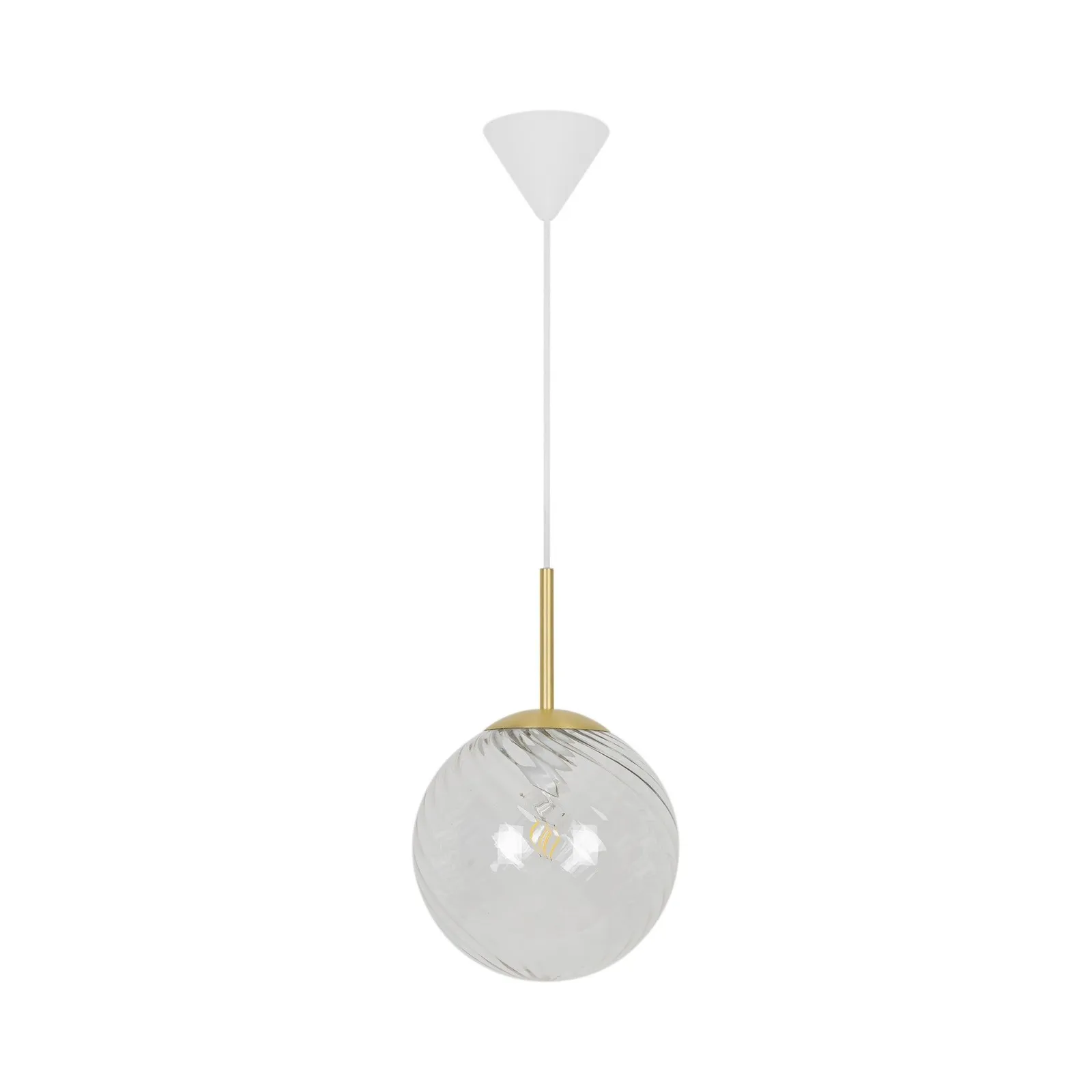 Nordlux Chisell Pendant Light Brass Metal E27 Mains 25cm in Gold 5
