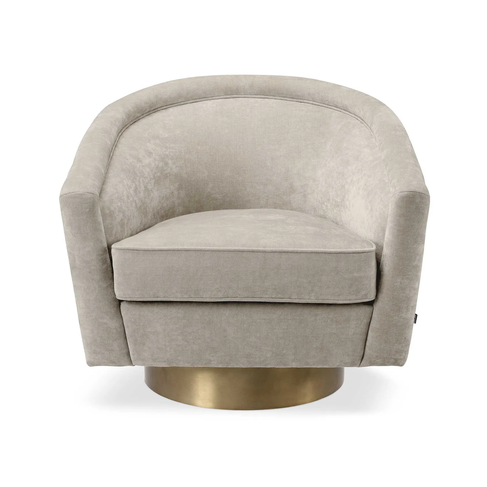 Eichholtz Catene Swivel Armchair, Neutral Fabric | Barker & Stonehouse 3