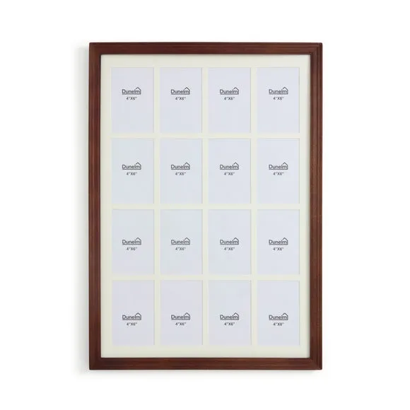 Mango Wood 16 Aperture Multi Photo Frame 2