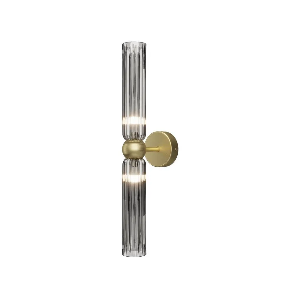 Netlighting Antic Modern Up & Down Wall Lamp Gold 2xG9 Grey Shade