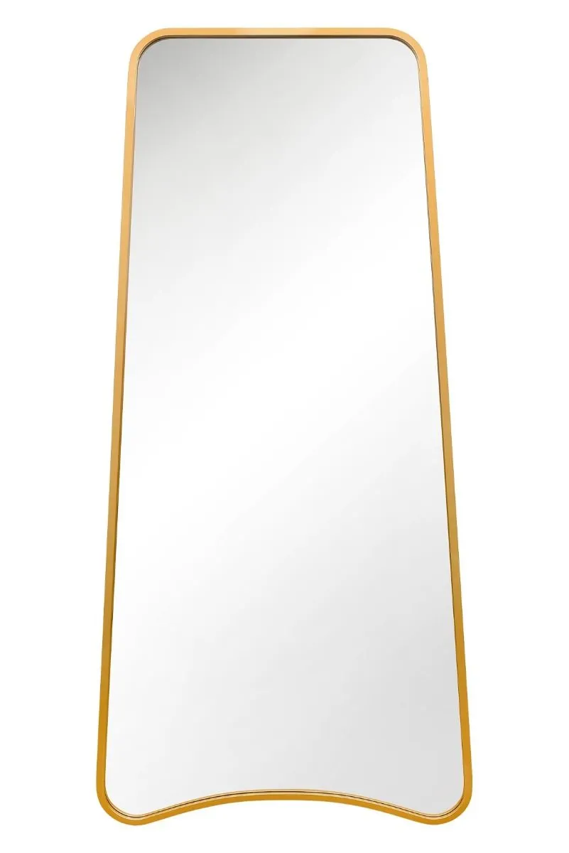 MirrorOutlet Gold Metal Isoscelles Trapezoid Shape Framed Wall Mirror 200CM X 95CM 5