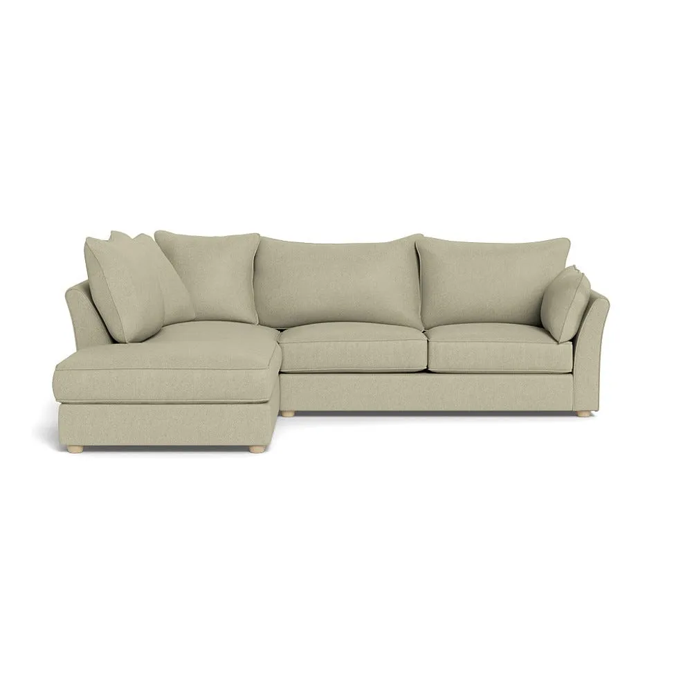 Heal's Tailor Left Hand Facing Corner Sofa Cotton Grain Natural Feet 1