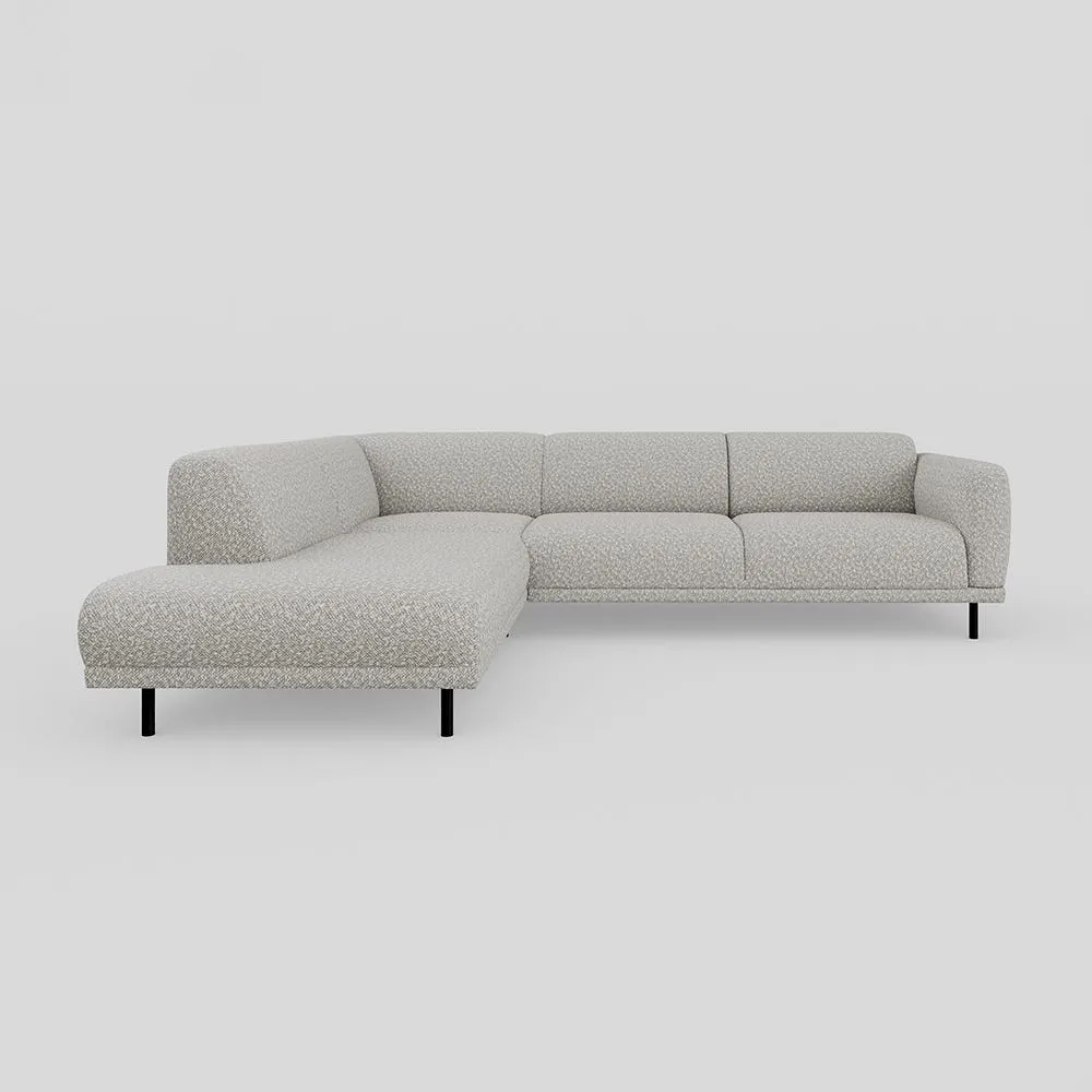 Heal's Harri 3 Str Open End Sofa LHF Chunky Boucle Ecru