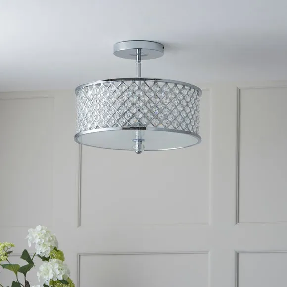 Vogue Hudson 3 Light Semi Flush Ceiling Light 4