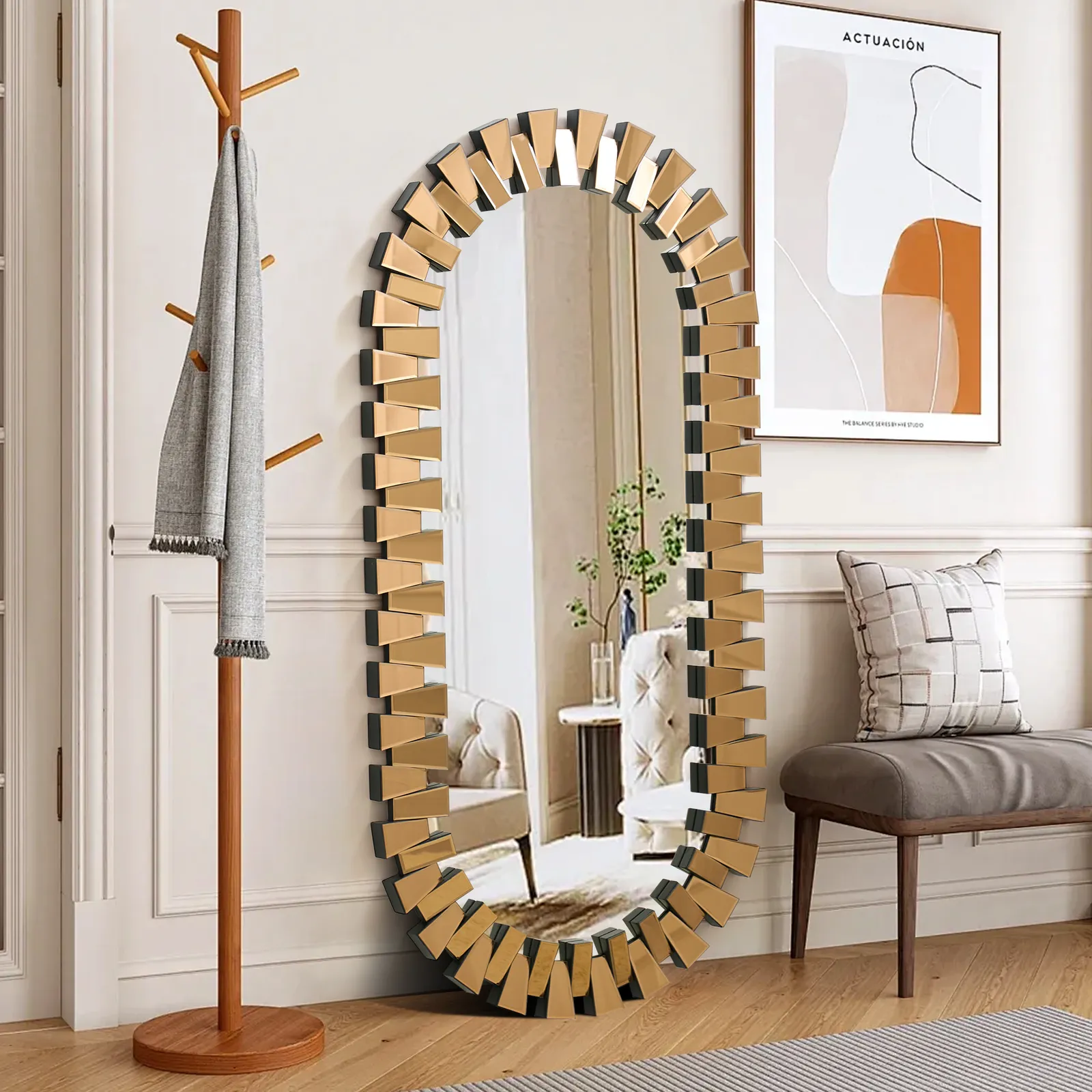 160 cm Full Length Floor Mirror, Leaning & Wall Mounted Full Body Mirror