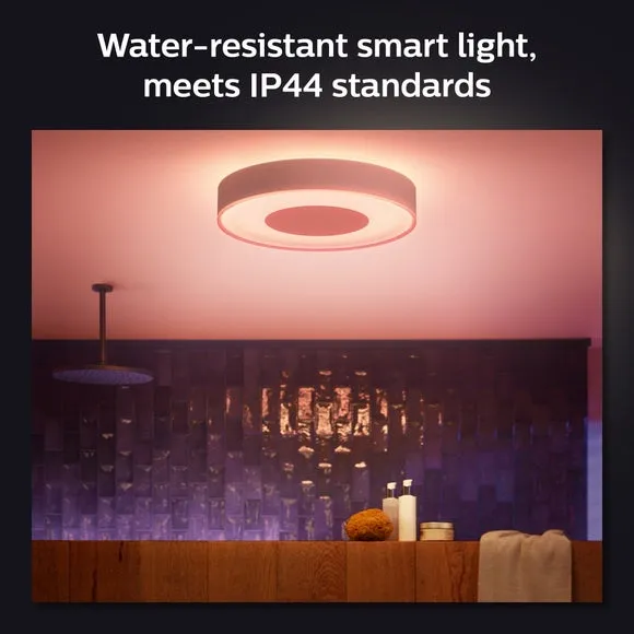 Philips HUE Xamento Medium Smart LED Bathroom Flush Ceiling Light 4