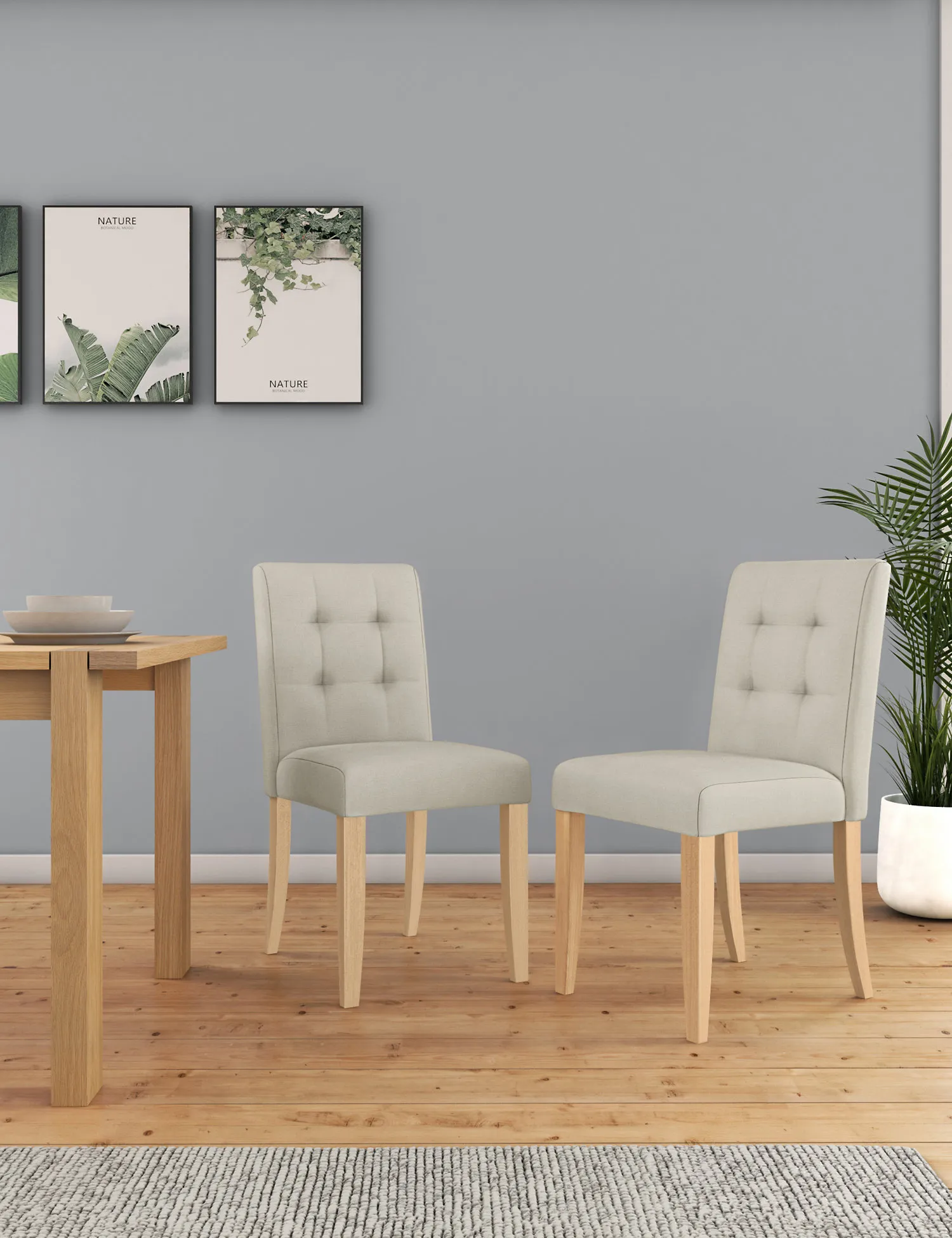 M&S Set of 2 Milton Pinched Back Dining Chairs