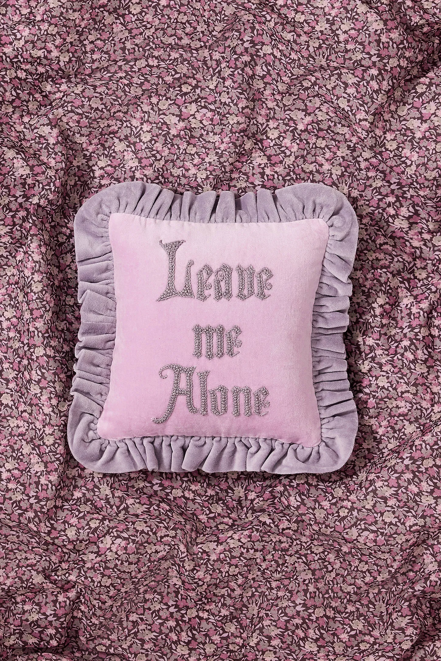Leave Me Alone Mini Cushion - Lilac