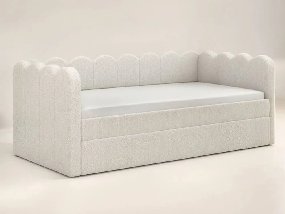 Flair Esme Cloud Fabric Day Bed with Trundle in Beige 5
