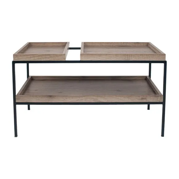 Pacific Gallery Lam Coffee Table, Light Wood Effect 2