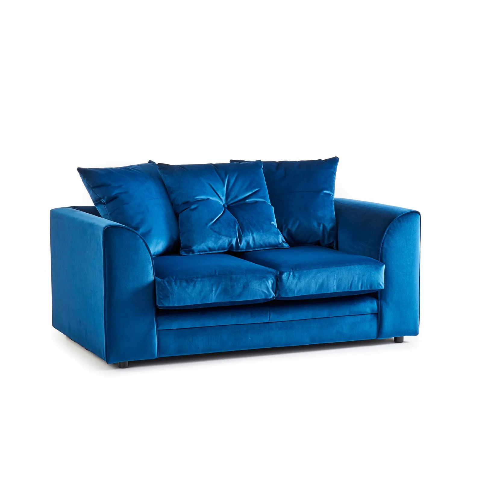 Blake 2 Seater Velvet Sofa Blue