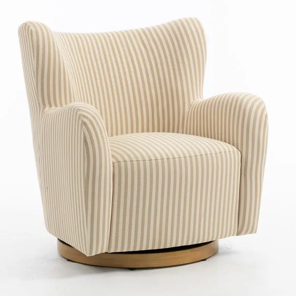 Theo Linford Stripe Swivel Armchair 6