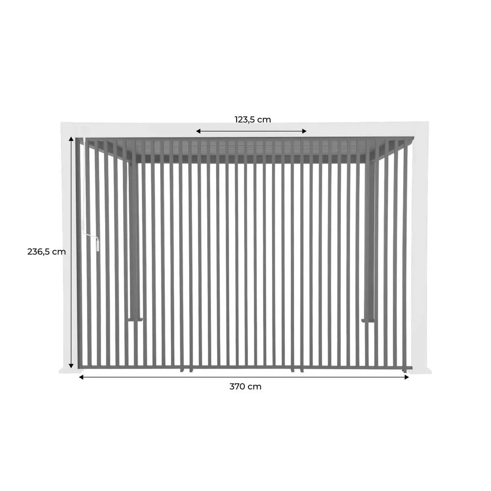 sweeek Set of 3 vertical louvers 130cm for bioclimatic pergola Triomphe in Dark Grey 5