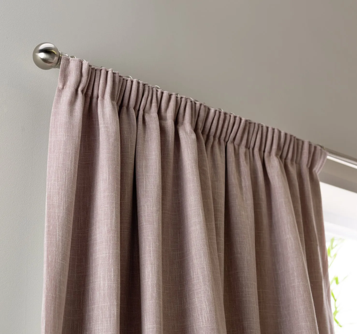 Habitat Blackout Fully Lined Pencil Pleat Curtains -Blush