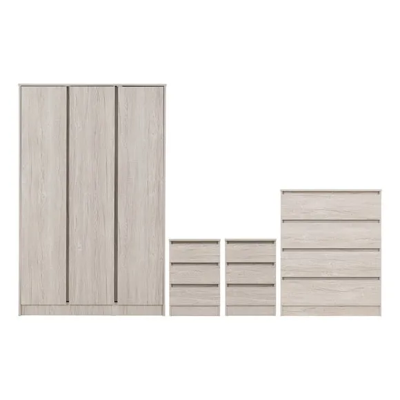 Walker Triple Wardrobe Bedroom Furniture Set 2
