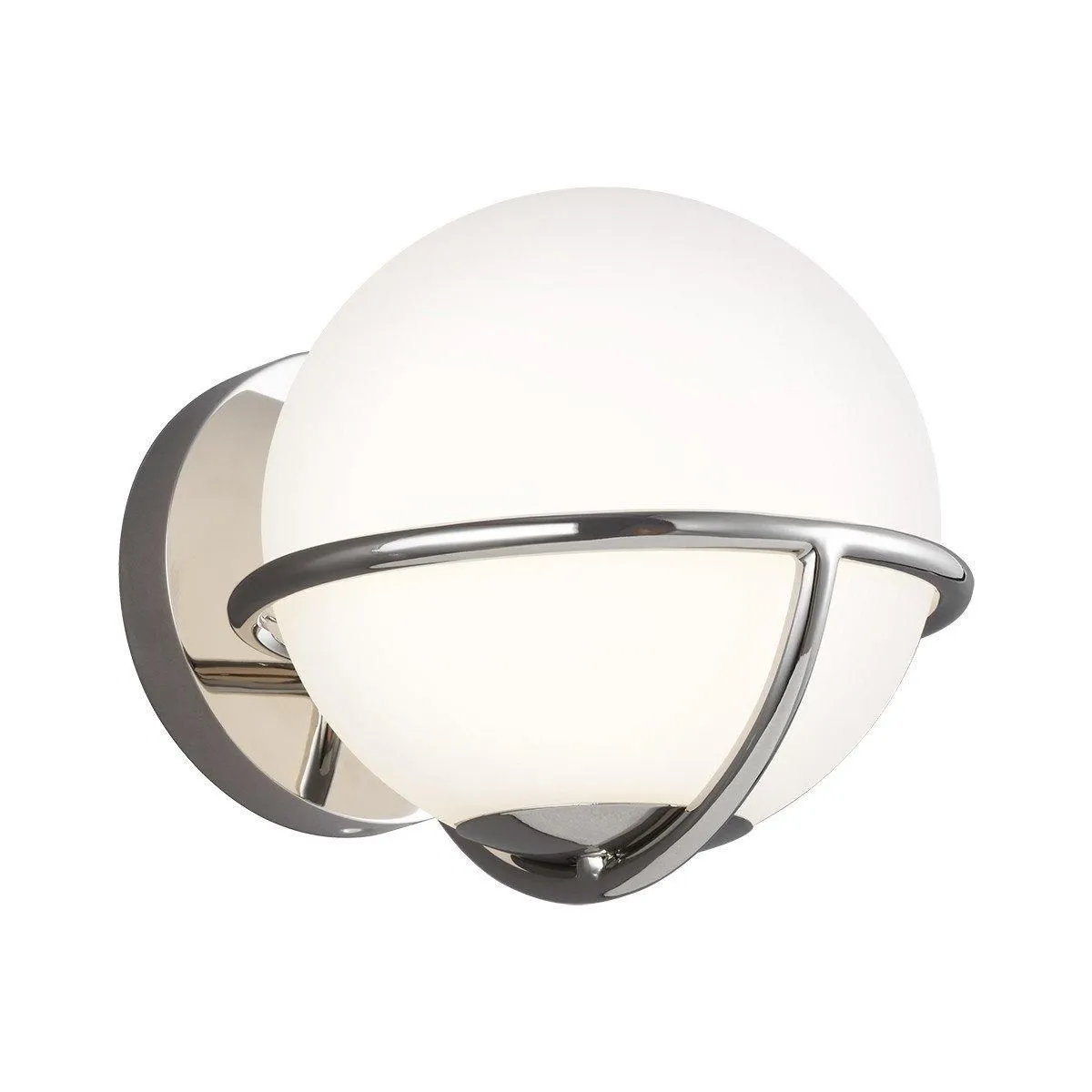 Netlighting Apollo 1 Light Wall Light Polished Nickel G9 in Grey